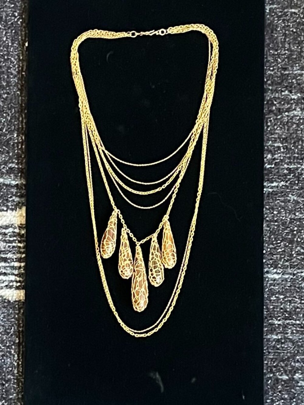 Vintage Chan Luu necklace (gold chain and wood)